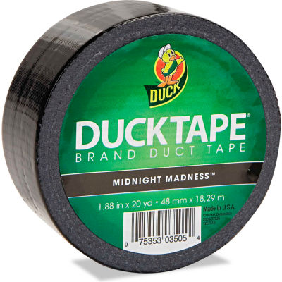Duck® Colored Duct Tape, 1.88"W x 20 yds - 3" Core - Black