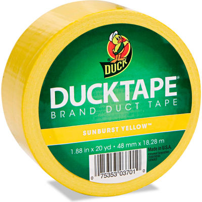 Duck® Colored Duct Tape, 1.88"W x 20 yds - 3" Core - Yellow