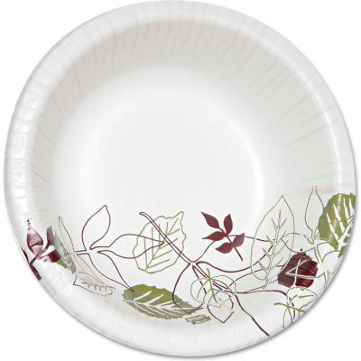 Dixie® SX20PATH, Pathways Paper Bowls, 20 oz, Green/Burg/Wht, 500/Carton