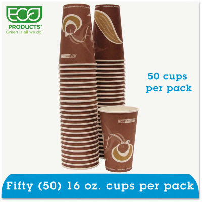 Eco-Products® Evolution World 24% PCF Hot Drink Cups, 16 oz., Purple, 50/Pack