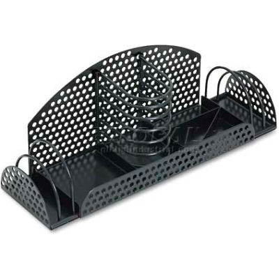 Fellowes® FEL22326 Perf-Ect Multi Desk Organizer,Metal/Wire,12 7/8 x 4 x 4 3/4,Black - Pkg Qty 2