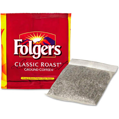 Folgers® Coffee Filter Packs, Regular, In-Room Lodging, .6oz, 200/Carton