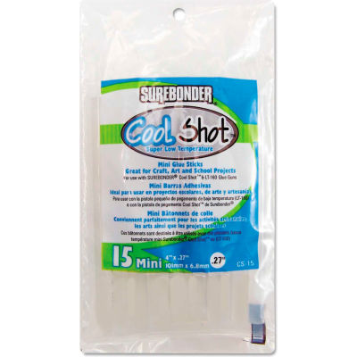 Surebonder® CoolShot Low Temp Glue Sticks, 4", 15 per Pack
