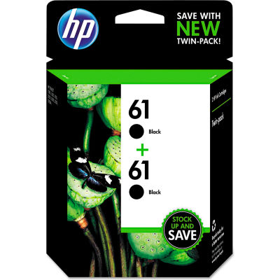 HP 61 2-pack Black Original Ink Cartridges