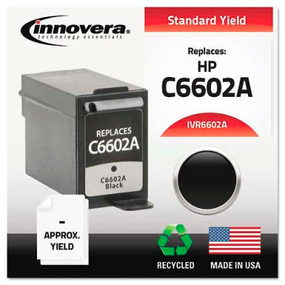 Innovera® 6602A Compatible, Remanufactured, C6602A Ink, 500 Page-Yield, Black