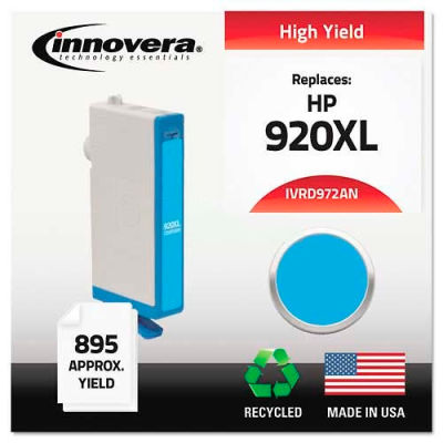 Innovera® D972AN Compatible, Remanufactured, CD972AN (920XL) Ink, 700 Page-Yield, Cyan