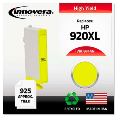 Innovera® D974AN Compatible, Remanufactured, CD974AN (920XL) Ink, 700 Page-Yield, Yellow