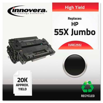 Innovera® E255J Compatible, Remanufactured, CE255X(J) (55J) Toner, 18000 Yield, Black