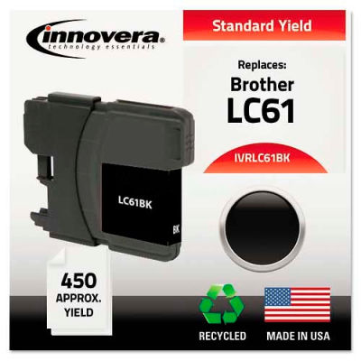 Innovera® LC61BK Compatible, Remanufactured, LC61BK Ink, 450 Page-Yield, Black