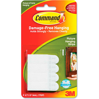 3M Command™ Picture Hanging Removable Interlocking Fasteners, 5/8" x 1 3/8", Set of 4