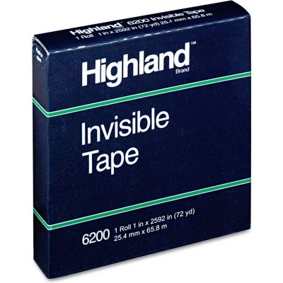 Highland™ Invisible Tape, 1" x 2592", 3" Core