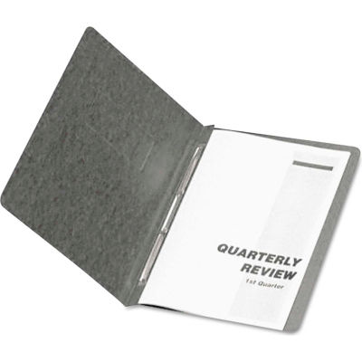 Oxford® PressGuard Coated Report Cover, Prong Clip, Letter, 3" Capacity, Black