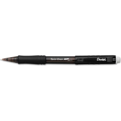 Pentel® Twist-Erase EXPRESS Mechanical Pencil, 0.5 mm, HB (#2.5), Blk Lead, Black Barrel, Dozen