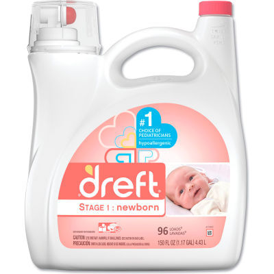 Dreft Ultra Laundry Detergent Liquid, 150 oz. Bottle, 4 Bottles - 80377