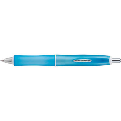 Pilot® Dr. Grip Frosted Retractable Ballpoint Pen, 1mm, Black Ink, Blue Barrel