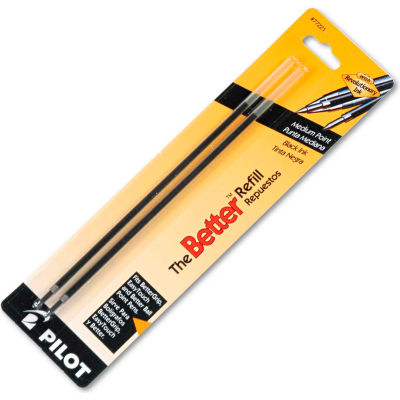 Pilot® Refill for Pilot Better, BetterGrip, EasyTouch & CAMO BP Pens, Med. Pt, Black Ink, 2/Pk