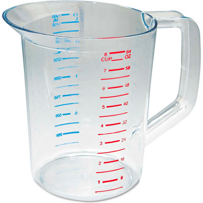 Rubbermaid® Commercial Bouncer Measuring Cup, 2 Qt., Clear Polycarbonate