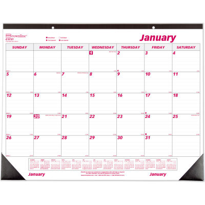 Brownline® Desk Pad Calendar, Chipboard, 22 x 17, 2021