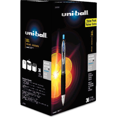 uni-ball® Signo Gel 207 Roller Ball Retractable Gel Pen, Blue Ink, Medium, 36/Box