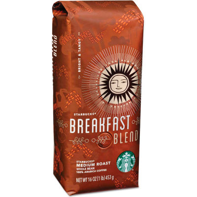 Starbucks® Whole Bean Coffee, Breakfast Blend, 1 lb Bag