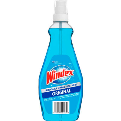 Windex Glass Cleaner with Ammonia-D, 12 oz. Pump Spray Bottle, 12 Bottles - 060123