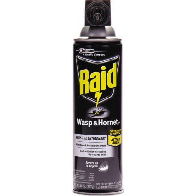 Raid® Wasp & Hornet Killer, 14 oz. Aerosol Spray, 12 Cans - 668006