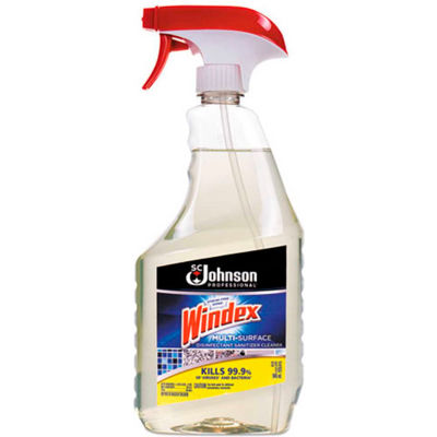 Windex Multi-Surface Disinfectant Sanitizer Cleaner, 32 oz. Trigger Spray Bottle, 12 Bottles- 682266