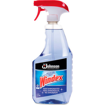 Windex RTU Non-Ammoniated Multi Surface Cleaner, 32 oz. Trigger Spray Bottle, 12 Bottles - 697259