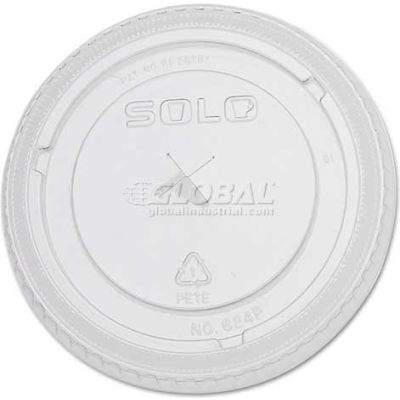 SOLO® PETE Plastic Flat Straw-Slot Cold Cup Lids, For 20 oz Cups, 1000/Carton