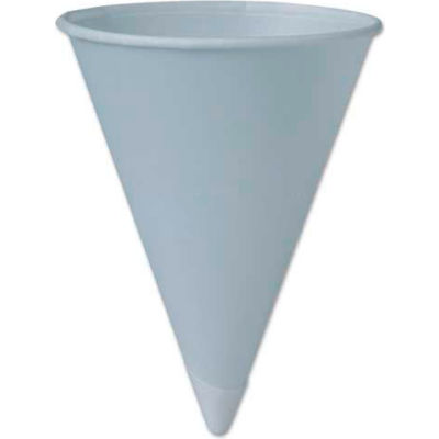 SOLO® Bare Treated Paper Cone Water Cups, 6 oz, WH, 200/Sleeve, 25 Sleeves/Carton