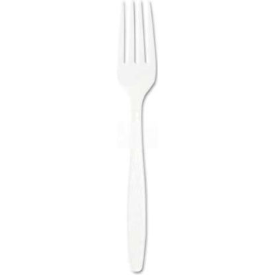 SOLO® GBX5FW-00007 Guildware Forks, Polystyrene, White, 1000/Carton