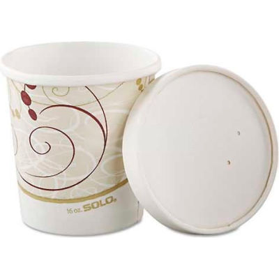 Dart® Flexstyle® Double Poly Paper Container/Lid Combo, 16 oz., Symphony, 250/Carton