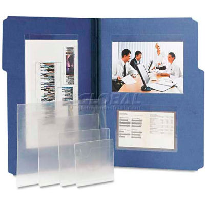 Smead® Self-Adhesive Poly Pockets, Top Load, 4 1/16"w x 3"h, Clear 100/Box