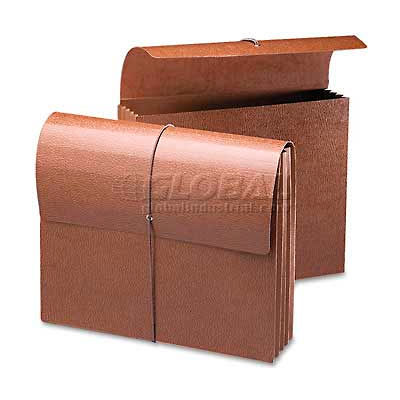 Smead® 3-1/2" Accordion Expansion Wallets, Letter, Leather-Like Redrope