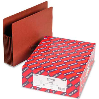 Smead® 7" Accordion Expansion File TUFF Pockets, Straight Tab, Letter, Redrope, 5/Box