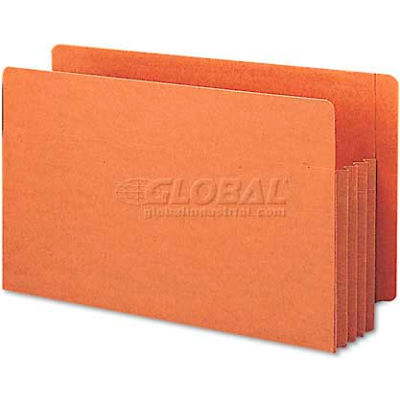 Smead® 3-1/2" Accordion Expansion File TUFF Pockets, Straight, Legal, Redrope, 10/Box