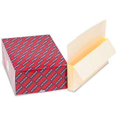 Smead® 3-1/2" Accordion Expansion End Tab File Pocket, Straight Tab, Lgl, Manila, 25/Bx
