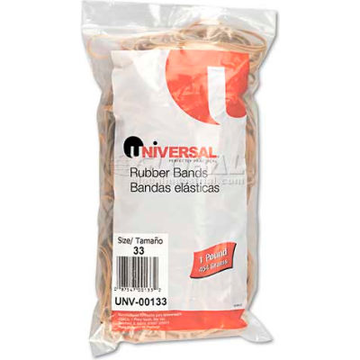 Universal® Rubber Bands, Size 33, 3-1/2 x 1/8, 640 Bands/1lb Pack