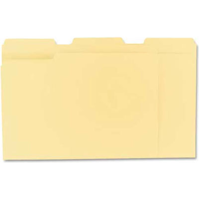 Universal® File Folders, 1/3 Cut Assorted, One-Ply Top Tab, Letter, Manila, 100/Box