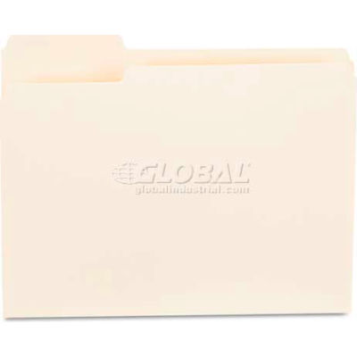 Universal® File Folders, 1/3 Cut First Position, One-Ply Top Tab, Letter, Manila, 100/Box