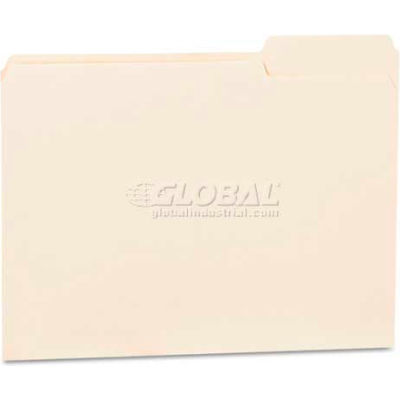 Universal® File Folders, 1/3 Cut Third Position, One-Ply Top Tab, Letter, Manila, 100/Box