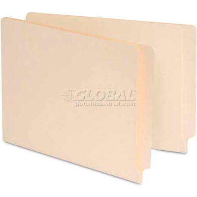 Universal® Manila Reinforced Shelf Folder, Letter, 100/Box