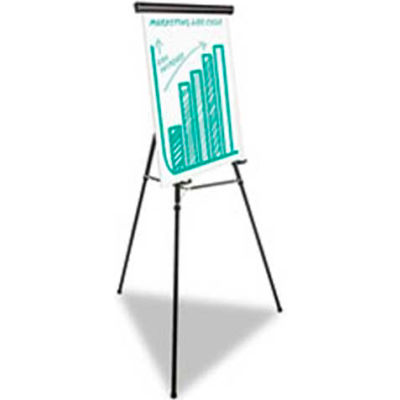 Universal® Heavy Duty Presentation Easel, 69" Maximum Height, Metal, Black