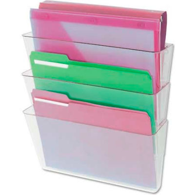 Universal 3 Pocket Wall File Starter Set, Letter, Clear