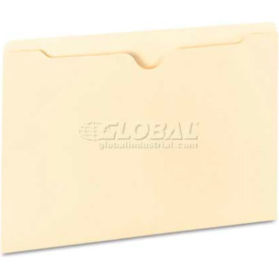 Universal® Manila File Jackets with Reinforced Tabs, Flat, Legal, 100/Box