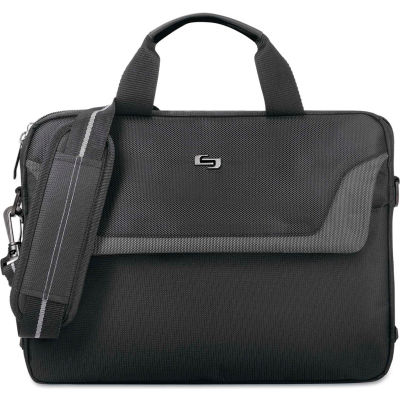 SOLO® Pro Slim Brief, 14.1", 14 x 2 x 11, Black