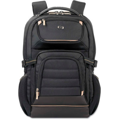 SOLO® Pro Laptop Backpack, 17.3", 12 1/2 x 7 1/2 x 18, Black