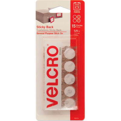 sticky fasteners dia strips loop hook dot sets pack velcro brand globalindustrial