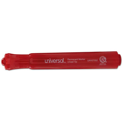 Permanent Marker, Chisel Tip, Low Odor, Nontoxic, Red Ink, Dozen