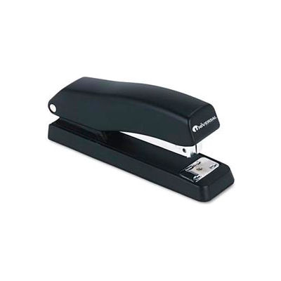 Universal Economy Half Strip Stapler, 12 Sheet Capacity, Black